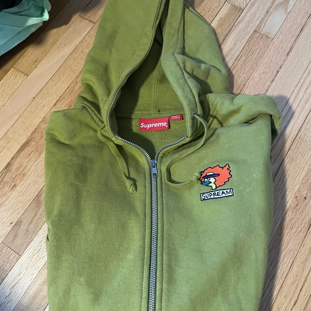 Supreme Hoodie Gonz Ramm Moss Green Size Medium. Gently Used.